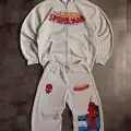 Gri SpiderMan Baskı Detaylı Oversize Unisex Alt Üst Takım