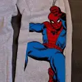 Gri SpiderMan Baskı Detaylı Oversize Unisex Eşofman Altı