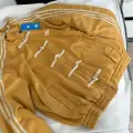 Hardal Sarısı Çizgili Retro Armor Oversize Unisex Ceket