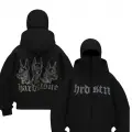 Hardstone Parıltılı Taşlı Maskeli Sweatshirt Hırka