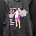 He Asked Me To Clean Baskılı Unisex Oversize Yıkamalı Atlet