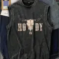Hoody Baskılı Unisex Oversize Yıkamalı Atlet
