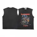 Iron Maıden Baskılı Vintage Unisex Oversize Yıkamalı Atlet
