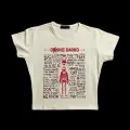 Donnie Darko Beyaz Kadın Üste Oturan Kalıp Bel Boy Crop