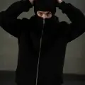 Kar Maskeli Ninja Unisex Sweatshirt Hırka kalın polar