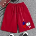 Kırmızı SpiderMan & Hello Kitty Detaylı Şort