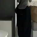 Kışlık 1BLOOD Siyah Premium Ayarlanabilir Paça Oversize Eşofman Altı