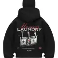 Laundry Baskılı Siyah Samuray Kar Maske Sweatshirt Hırka