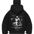 Lose Knight Siyah Samuray Kar Maske Sweatshirt Hırka