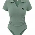 Mint Yeşili Polo Yaka Fitilli Likralı Premium Zıbın