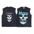 MısFıts Baskılı Vintage Unisex Oversize Yıkamalı Atlet