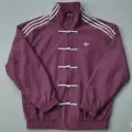 Mor Çizgili Retro Armor Oversize Unisex Ceket