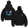 Neon Face Baskılı Kar Maskeli Ninja Unisex Sweatshirt Hırka