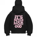 Never Luck God Baskılı Kar Maskeli Ninja Unisex Sweatshirt Hırka