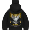 Paradise Baskılı Siyah Samuray Kar Maske Sweatshirt Hırka