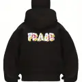 Peace Baskılı Kar Maskeli Ninja Unisex Sweatshirt Hırka