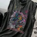 The Power Rock Atlet Bisiklet Yaka Yıkamalı Vintage Unisex Oversize T-Shirt