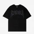 Remember Beyaz Taş Baskılı Oversize Unisex T-shirt