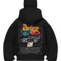 Rusteze Siyah Samuray Kar Maske Sweatshirt Hırka