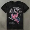 Siyah Always Amazing Spider Cartoon Unisex T-Shirt