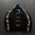 Siyah Çizgili Retro Armor Oversize Unisex Ceket