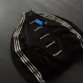 Siyah Çizgili Retro Armor Oversize Unisex Ceket