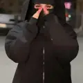 Siyah Kar Maskeli Samuray Kapüşonlu Sweatshirt