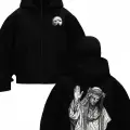 Siyah Maskeli Unisex King Baldwin Kapüşonlu Hırka
