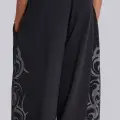 Siyah Tribal Detay Baggy Eşofman Altı
