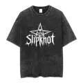 SlipKnot Baskılı Yıkamalı Eskitme Unisex Tişört