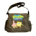 Spongebob Unisex Yeşil Postacı Çantası