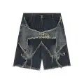 Stars Patch Detaylı Kot Pantolon Şort