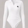 Steed Polo Yaka Nakışlı Büzgülü Parmak Geçirme Detaylı Zıbın