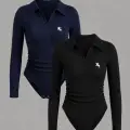 Steed Polo Yaka Nakışlı Büzgülü Parmak Geçirme Detaylı Zıbın
