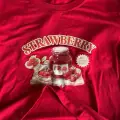 Strawberry Baskılı Kırmızı Crop Bluz