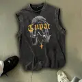 Tupac Atlet Bisiklet Yaka Yıkamalı Vintage Unisex Oversize T-Shirt