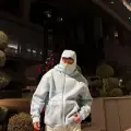 Turkuaz Kar Maskeli Unisex Sweatshirt Hırka