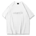 Unisex Cosmic Taş Baskılı Tshirt Beyaz