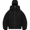 Unisex Oversize Siyah Berry Passıon Baskılı Maskeli Hoodie