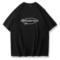 Reverse Taş Baskılı Tshirt Siyah