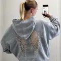 Wing Sırt Dantel Kanat Detaylı Sweatshirt