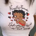 Betty Boop Baskılı Crop Body