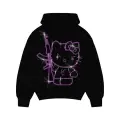 Kitty Rhinestone Taşlı Hoodie Sweatshirt