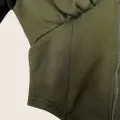Yeşil Uzun Kollu Korse Kesim Fermuarlı Ceket