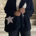 Yıldız detay postacı çanta