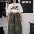 Yüksek Bel Baggy Kargo Pantolon – Kamuflaj & Basic