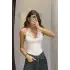 Beyaz Dantel Detaylı Askılı Bodysuit