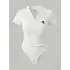 Beyaz Polo Yaka Fitilli Likralı Premium Zıbın