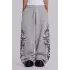 Gri Tribal Detay Baggy Eşofman Altı