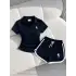 Lacivert Fit Polo Yaka Şort Takım